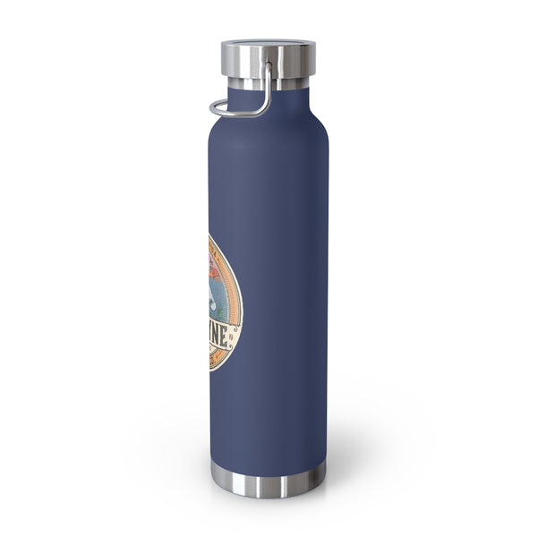 Stainless Steel Thermos with 2 Cups - Navy